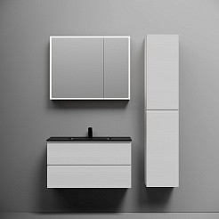 Sancos Тумба с раковиной Folk 90 bianco раковина Element 91 CN7002MB – фотография-6