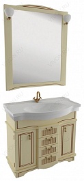 Aquanet Зеркало для ванной "Луис 90" бежевое – фотография-2