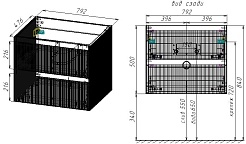Vincea Тумба с раковиной Welle 80 подвесная белая матовая софт-тач – фотография-11