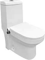 Azario Унитаз-моноблок Brusco AZ-1085B с функцией биде с бачком с сиденьем микролифт белый