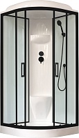 Royal Bath Душевая кабина HK RB 100HK6-WT-BL 100x100 стекло прозрачное профиль черный матовый