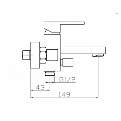 Raiber Смеситель для ванны R0050 – фотография-2