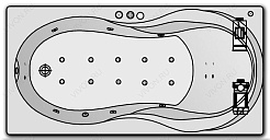 Kolpa San  Комплект гидро-аэромассажа Kolpa San Vanessa Special (хромотерапия, массаж: боковой, спины, ног, аэромассаж) – фотография-1