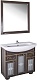 ASB-Woodline Зеркало для ванной Бергамо 85 орех/патина золото, массив ясеня – фотография-6