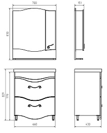 ASB-Mebel Тумба с раковиной Терни 70 квадро – фотография-2