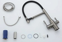 Frap Смеситель для кухни F4398-9 оружейная сталь – фотография-4