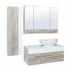 Runo Зеркало-шкаф для ванной Вудлайн 100 – фотография-5