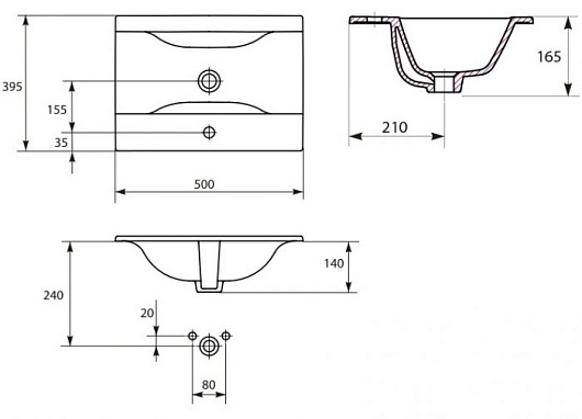 Misty Тумба с раковиной Kitty 50 апельсиновый фреш – фотография-4