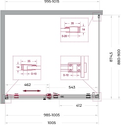 BelBagno Душевой уголок Soft Close-2 SOFT_CLOSE-2-AH-1-100/90-C-GM 100x90 профиль оружейная сталь стекло прозрачное – фотография-12