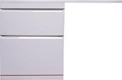 Style Line Тумба для умывальника Даллас 130 Люкс, белая PLUS эмаль – фотография-1