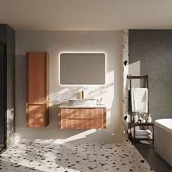 Зов Шкаф-пенал Валенсия 45 бежево-розовый – фотография-7