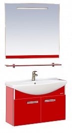 Misty Мебель для ванной Джулия 85 подвесная красная – фотография-1