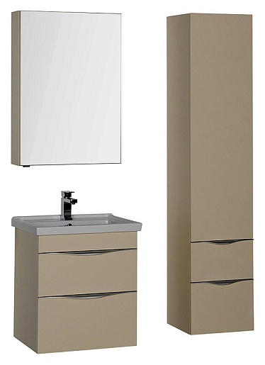 Aquanet Зеркальный шкаф "Эвора 60" сливочный – картинка-3