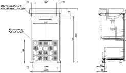 Aquanet Тумба с раковиной Ирис New 50 белая – фотография-17