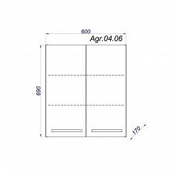 Aqwella Шкаф навесной Аллегро 60 – фотография-2