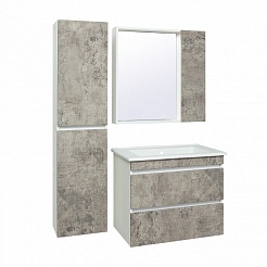 Runo Мебель для ванной Манхэттен 75 серый бетон – фотография-6