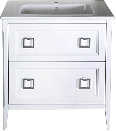 ASB-Woodline Тумба под раковину Рома 80Н белая – фотография-1
