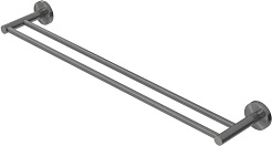 Cezares Полотенцедержатель двойной Relax RELAX-THD-65-GM оружейная сталь – фотография-1