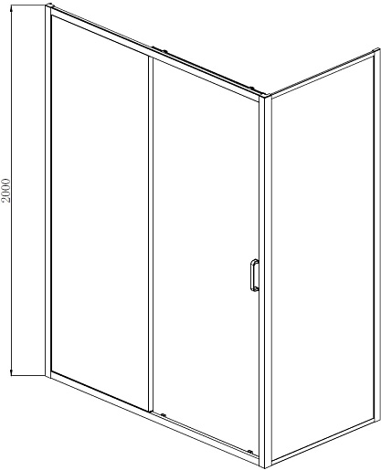 Aquanet  Душевой уголок Alfa 160x90 NAA1131 профиль хром стекло прозрачное – картинка-5