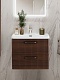 BelBagno Тумба с раковиной Due 60 подвесная Noce ручки Матовый тёмный никель – картинка-34