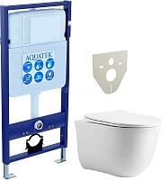 Aquatek Унитаз подвесной Классик AQ1112-00 в комплекте с инсталляцией Standard INS-0000012