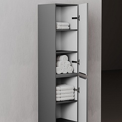 Sancos Шкаф пенал Folk 35 подвесной темный серый матовый (grey soft) – фотография-5