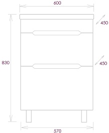 Onika Тумба под раковину Айленд 60 белая – фотография-5