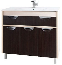 Водолей Тумба с раковиной "Габи 120" венге/дуб – фотография-1