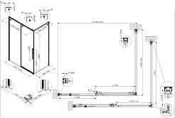 Vincea Душевой уголок Ultima 120x100 VSR-7UL1012CLG профиль брашированное золото стекло прозрачное – фотография-3