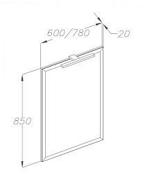  Зеркало для ванной Касабланка 80 белый – фотография-2