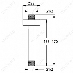 Ideal Standard Кронштейн для верхнего душа "IdealRain B9446AA" – фотография-3