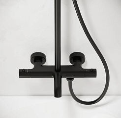 Sancos Душевая система Game с изливом и термостатом черный матовый SC3001LMB – фотография-4