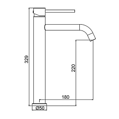 Frap Смеситель для раковины H807-9 F10807-29 оружейная сталь – фотография-2