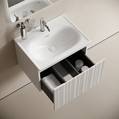 Sancos Тумба под раковину Code 60 c одним ящиком белая – фотография-3