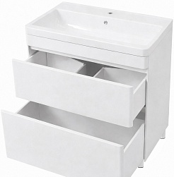 Vivon Тумба с раковиной Atwood 70 напольная белая матовая – фотография-6