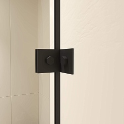 RGW Душевой уголок Classic CL-046B 100x80 профиль черный стекло матовое сатинат – фотография-5