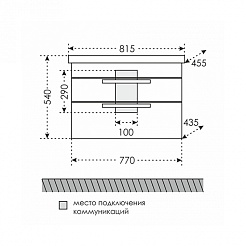 СанТа Мебель для ванной Калипсо 80 NEW подвесная – фотография-5