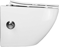 Azario Унитаз подвесной Allegro AZ-3105B безободковый с функцией биде белый – фотография-3