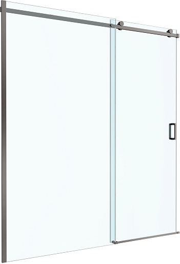 BelBagno Душевая дверь в нишу Soft Close-2 SOFT_CLOSE-2-BF-1-180-C-GM 180x200 профиль оружейная сталь стекло прозрачное – фото-1