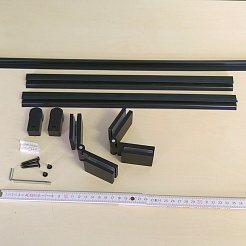 Teymi Шторка на ванну Anni 80x140 профиль черный матовый стекло прозрачное – фотография-9