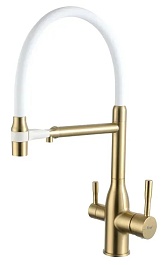 Frap Смеситель для кухни F4398-3 золотой сатин – фотография-1