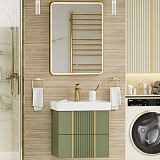 Brevita Мебель для ванной Vega 60 подвесная зеленая/золото