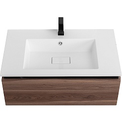 Cezares Тумба под раковину Slider 80 подвесная дымчатый орех – фотография-5