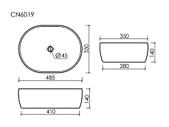 Ceramicanova Мебельная раковина Element 48 CN6019 белая – фотография-6