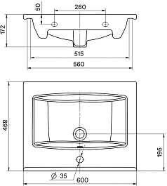 Vigo Тумба с раковиной Grani 600-0-2 белая/дуб сонома – фотография-13
