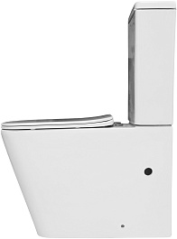 Azario Унитаз-компакт Indor AZ-T004B-R безободковый с бачком с сиденьем микролифт белый – фотография-6