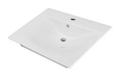 Mixline Тумба с раковиной Брикс 50 белая 2 ящика – фотография-5