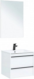 Aquanet Мебель для ванной Lino 60 подвесная белая матовая – фотография-1