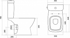 Santek Унитаз-компакт Нео Лайт 2РА ДС SC горизонтальный выпуск – фотография-9