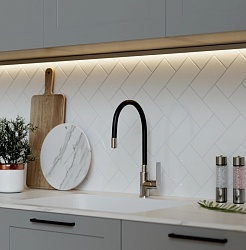 Mixline Смеситель для кухни 35k ML35-097 чёрный/хром – фотография-4